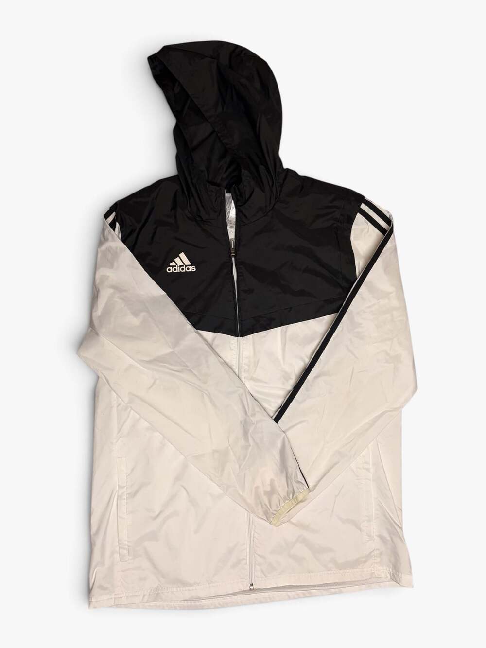 Adidas Alphaskin Tiro Windbreaker Jacket Black White Full Zip Hooded